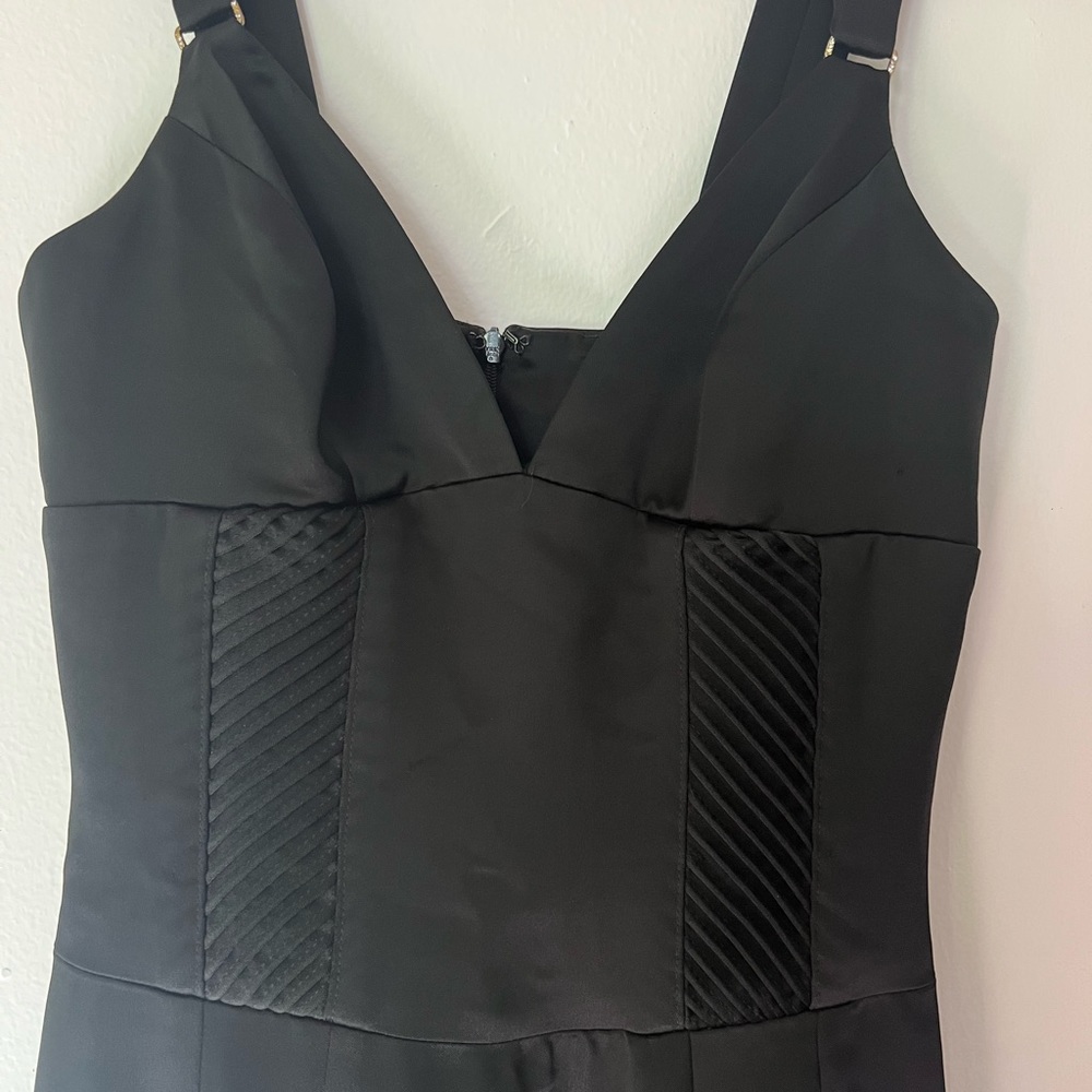 Bebe Black Satin Dress
